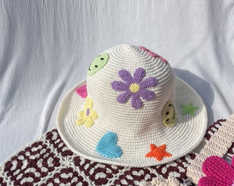 Combo Holiday Hat ,Crochet Bucket Hat ,For Summer ,Women Hat ,For Her