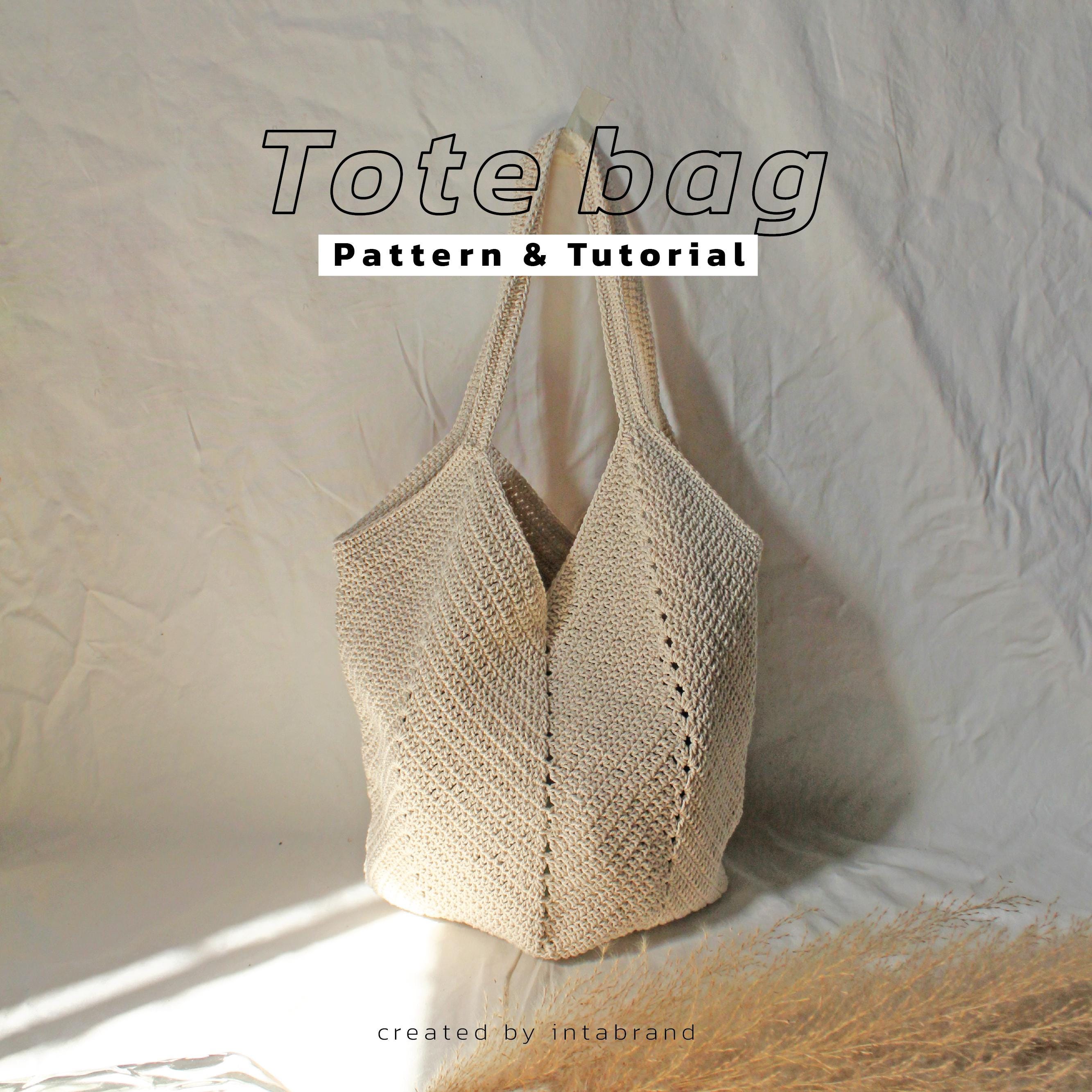 Pattern and Tutorial, Crochet Tote Bag (English) / PDF File