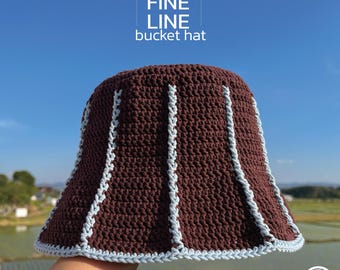 Wzór – Cienki kapelusz typu bucket hat (po angielsku) / Plik PDF, samouczek szydełkowania