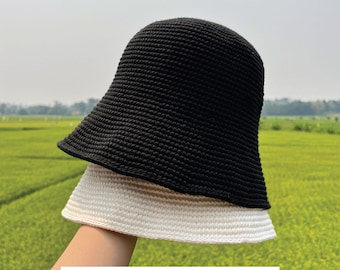 Wzór i samouczek – prosty kapelusz typu bucket hat bez dekoracji (po angielsku) / Plik PDF, samouczek szydełkowania