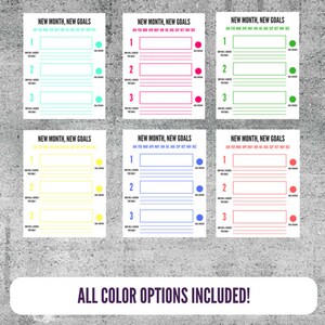 Printable Goal Setting Worksheet Goals Goal Tracker Plan | Etsy