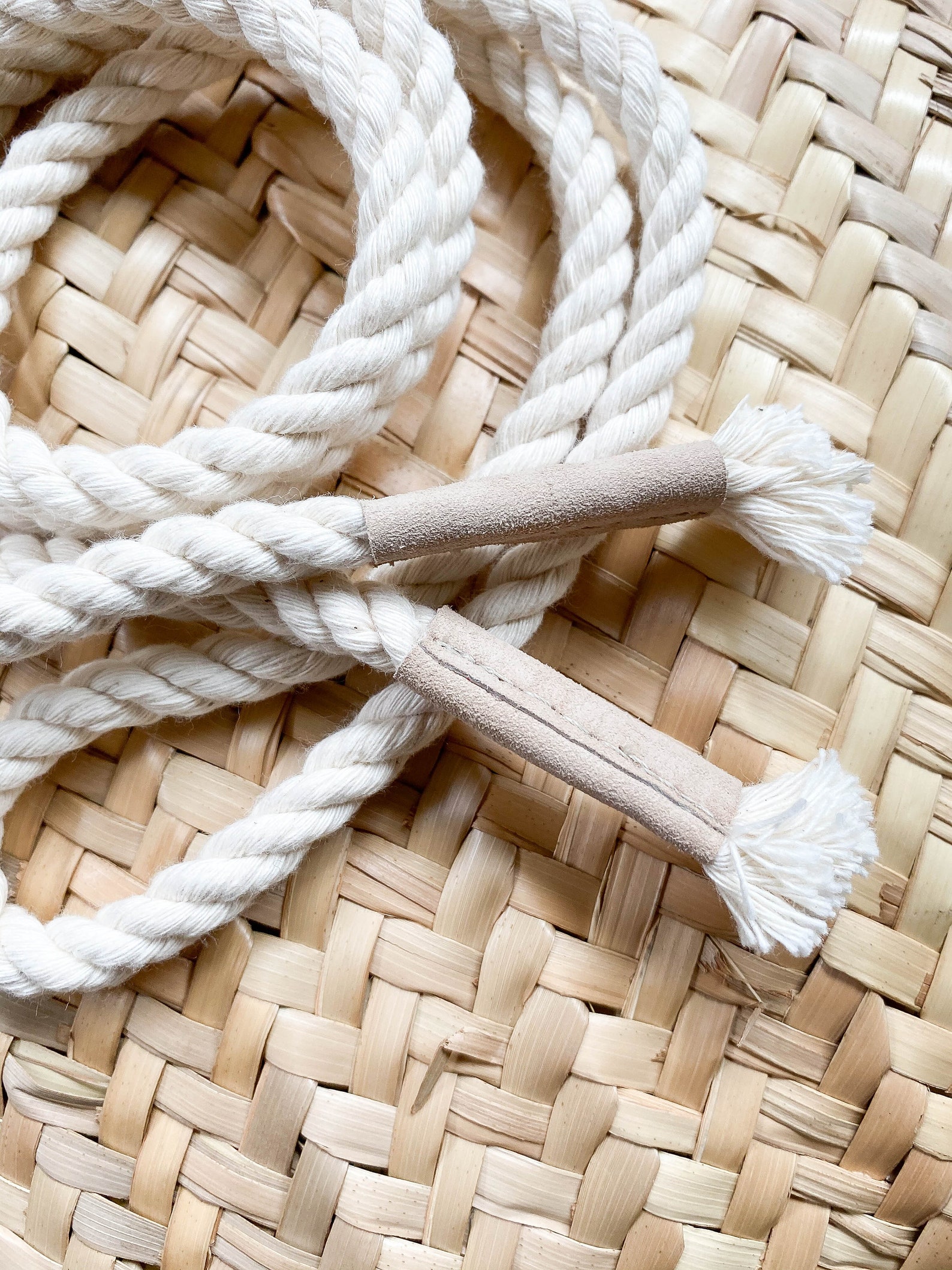 Rope Belt with Leather Ends. Organic cotton rope belt. Rope Etsy