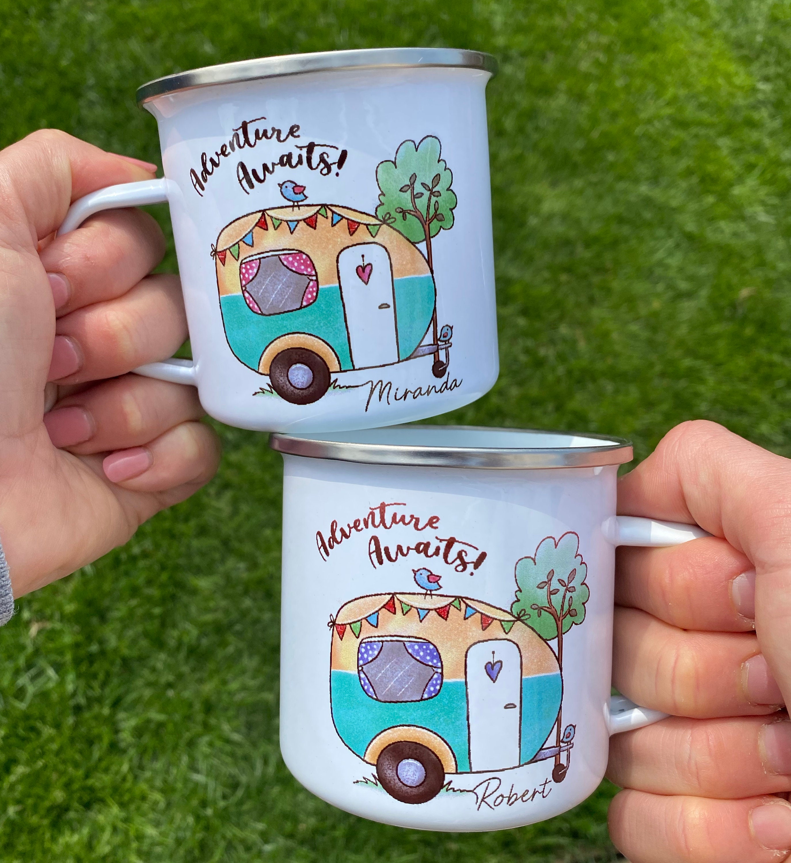 Personalised CARAVAN Enamel Mug Caravan Owner MUG Camping Etsy