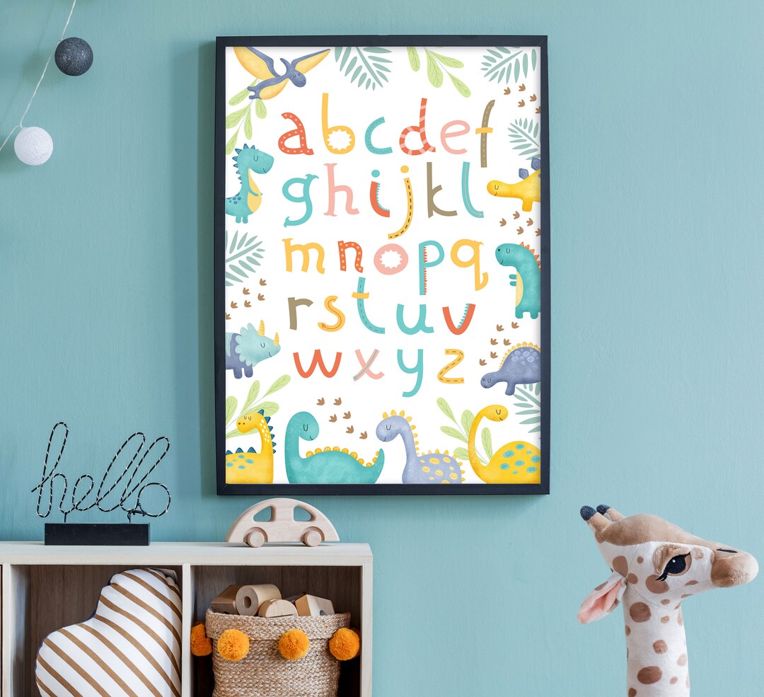DINOSAUR Alphabet Print , Nursery Print , Kids Prints , Educational ...