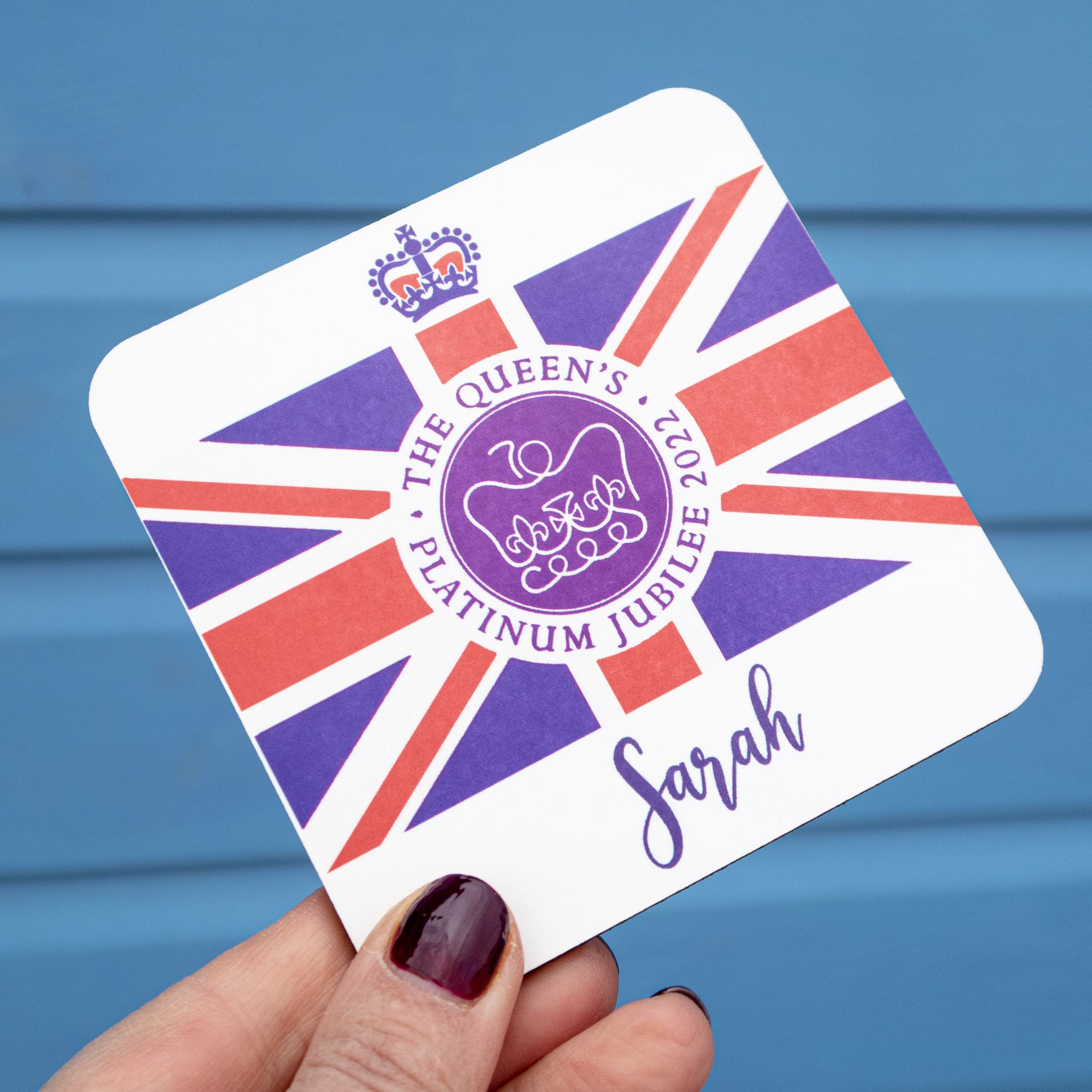 Personalised Queen's Jubilee 2022 Enamel Mug & Coaster. Etsy UK