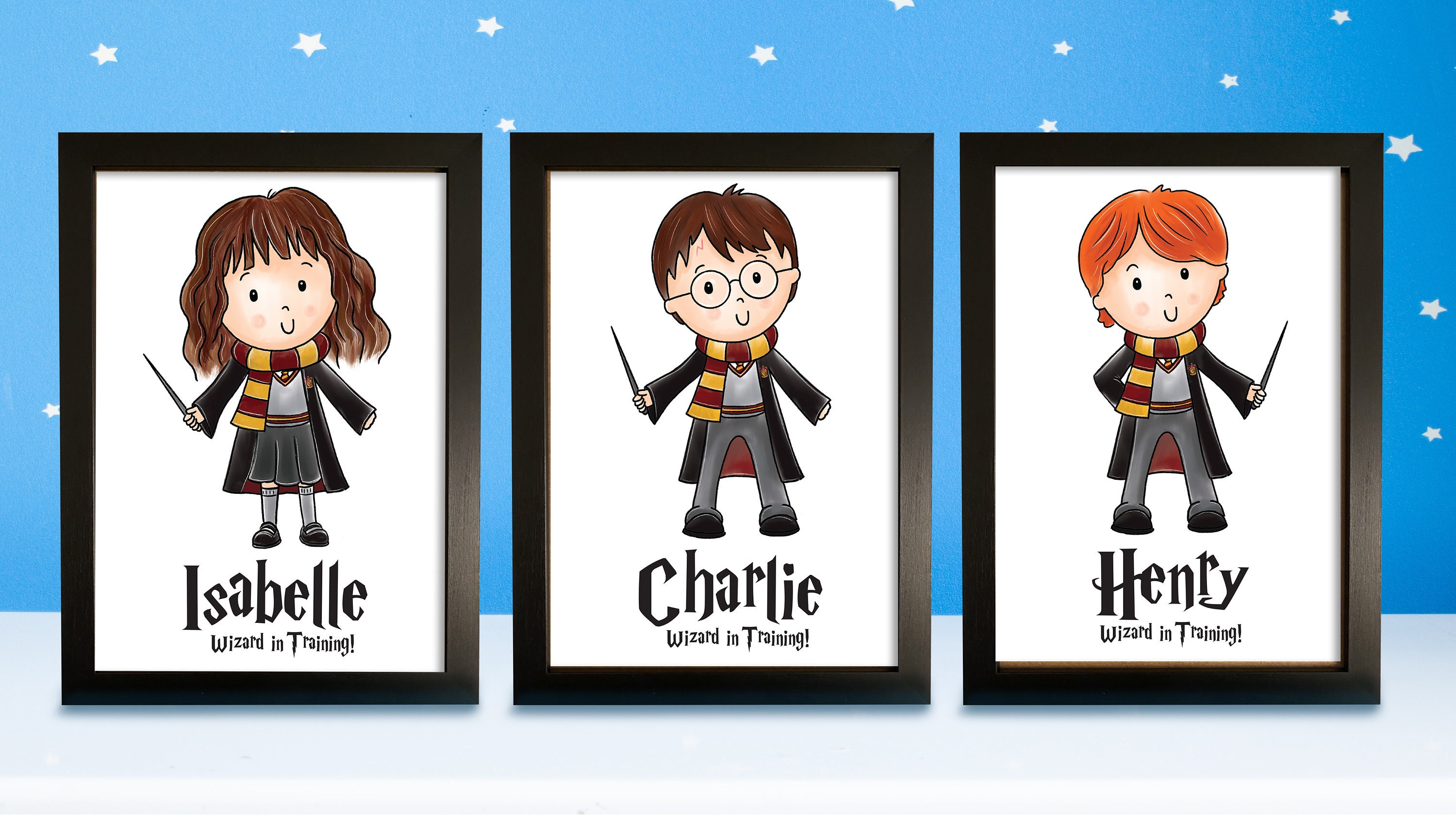 Personalised Name Harry Potter Prints Wizard Custom Wall Art Etsy