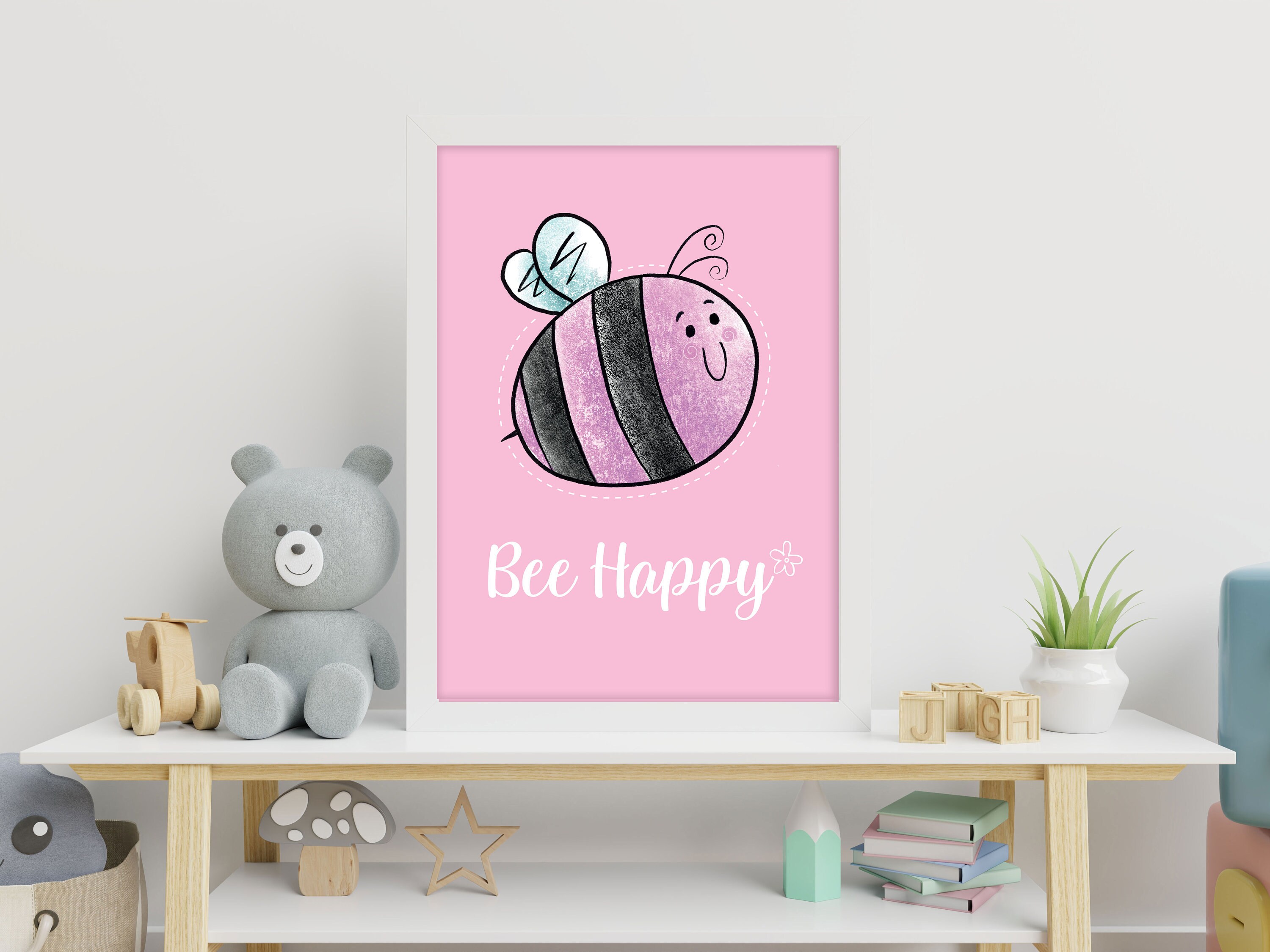 Buy Bee Happy Print Bee Print Bumble Bee Decor Wall Decor Online in India - Etsy Buy Bee Happy Print Bee Print Bumble Bee Decor Wall Decor Online in India - Etsy