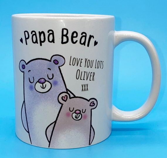 Custom Papa Bear Mug with Kids' Names, Father's Day Mugs, Papa Bear  Birthday Gifts For Dad