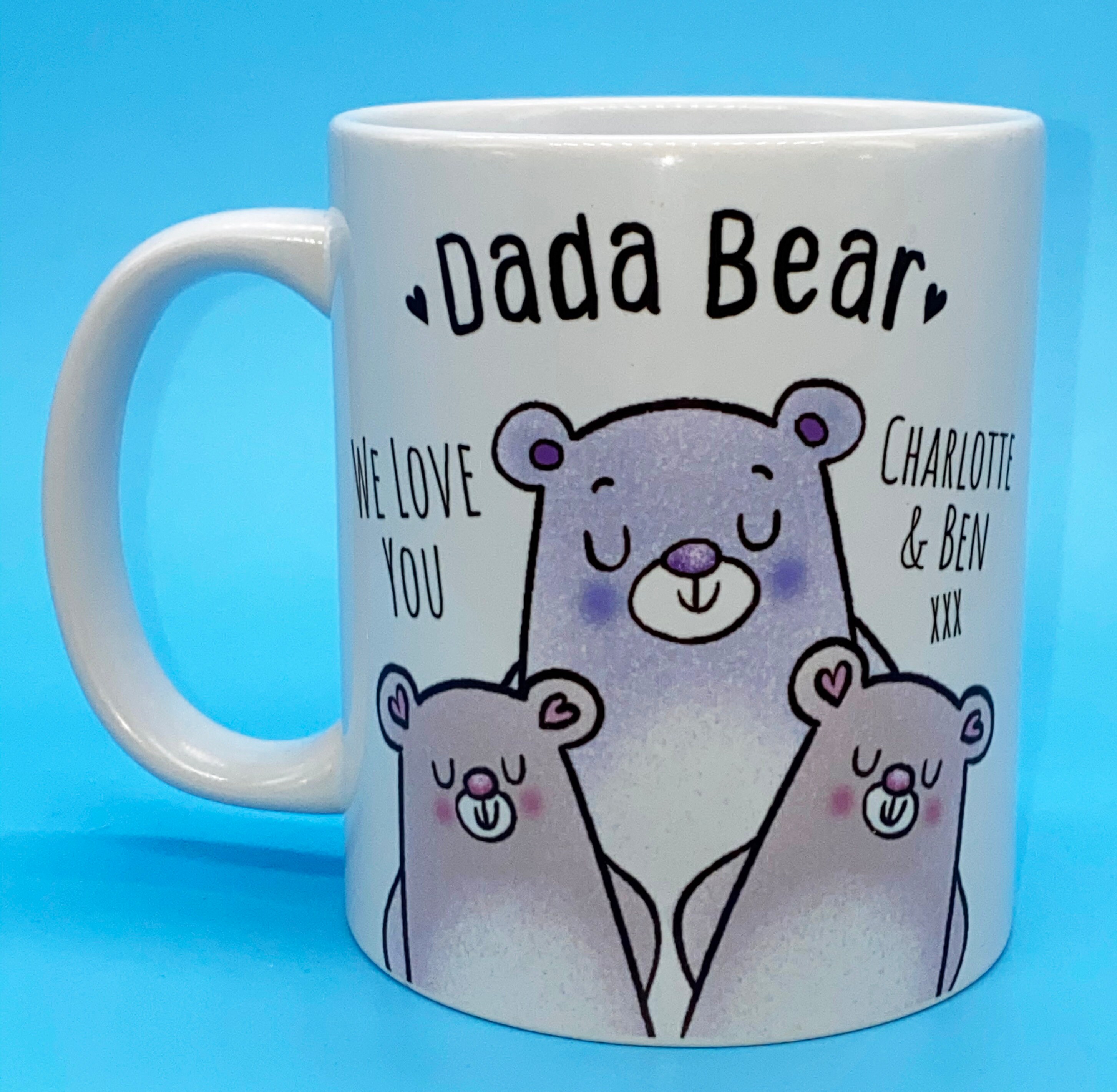 Personalised Dada Bear Mug, Father's Day Gift, Papa Bear Gift for Him,  Coffee Mug, Birthday Present for Daddy -  Sweden