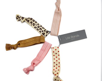 Patterned neutrals Ties - Soft Hairbands