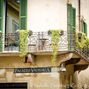Verona Italy Balcony Digital Download Printable Italian Art Poster