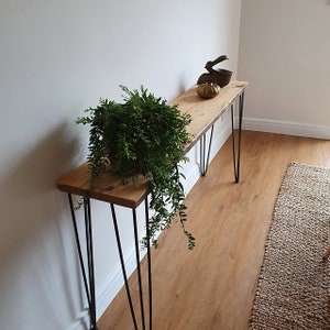Reclaimed consoletafel met haarspelden, keuze uit maten en kleuren