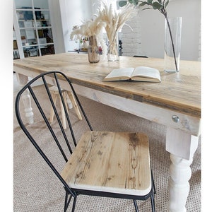 Hairpin Dining Chair Made with Reclaimed Wood- Available in a Range of Finishes