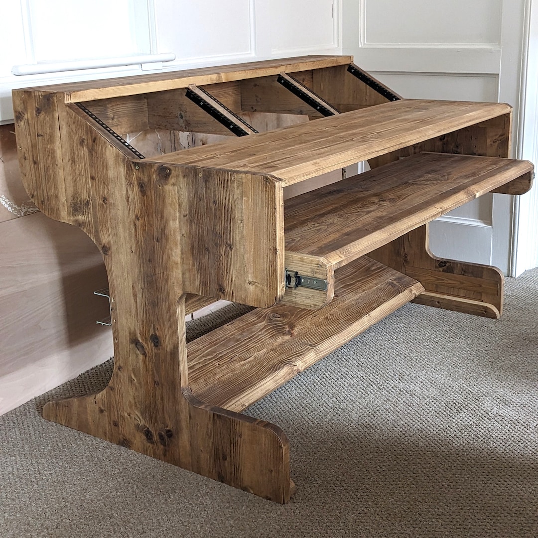 NOVA: Musician's Studio Desk With Rugged Keyboard Tray, Monitor Stand ...