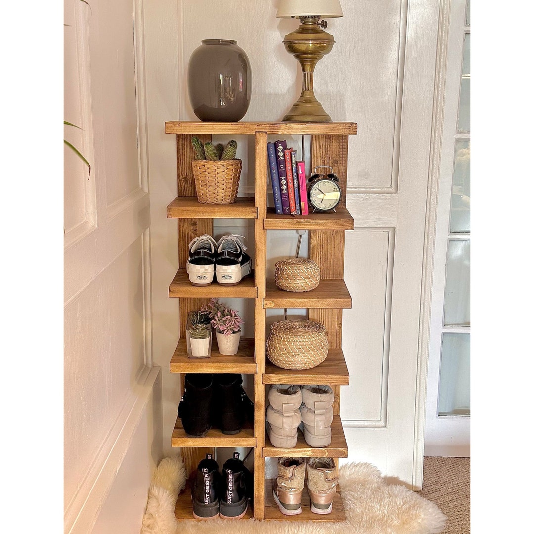 Wooden Stacking Display Rack, Reclaimed Boards, Customisable Finish ...