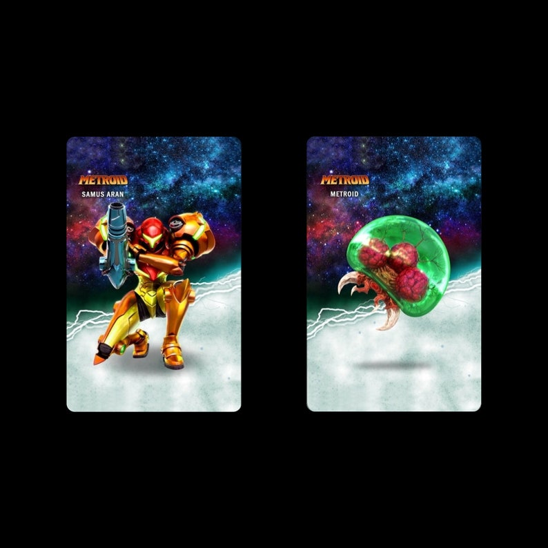 Metroid series Samus Returns PVC NFC Game Cards Samus Aran Does same as Amiibo 4-Pack2-Pack