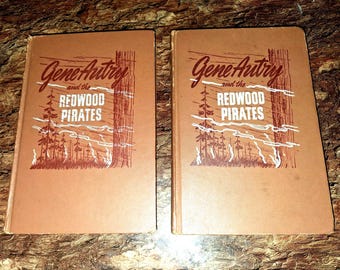 Vintage 1950s Gene Autry and the Redwood Pirates Whitman Publishing Hardcover Book