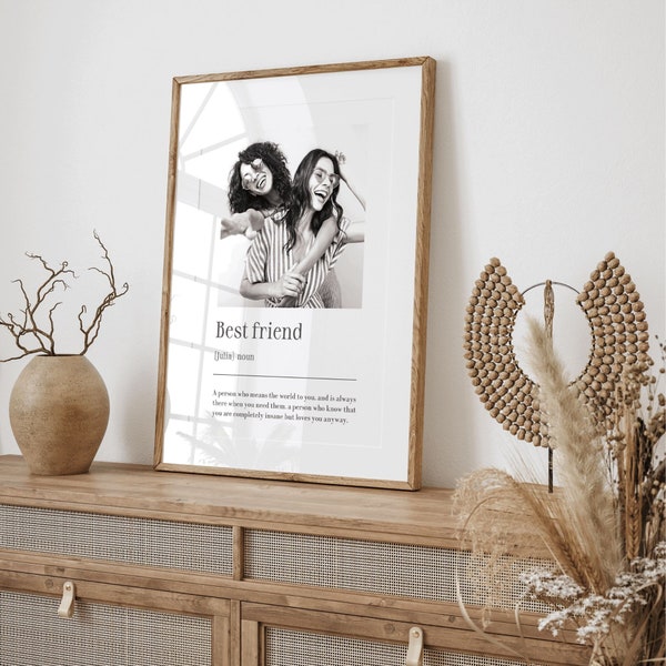 Personalised Best Friend Print | Best Friend Definition Print | Personalised Gift for Best Friend | Gift for Her Birthday | Gift Photo Gift