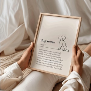 Hunde Mama Definition Druck, Geschenkidee für Hundemutter / Eltern, Hund liebevoller Freund Geschenkidee, Hundeliebhaber Geschenk, Hundesitter Geschenk