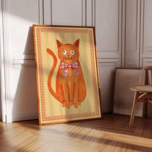 Funny Cat Picture, Nursery Wall Art, Wall Poster, Wall Decor, Cat Lover Gift, Poster, Cute Cat Print, Kids Room Wall Decor