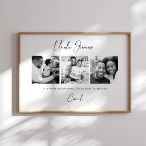 Aangepaste oom fotocadeau-afdruk: gepersonaliseerd verjaardagscadeau (digitale download)