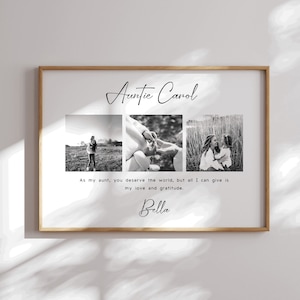 Custom Auntie Photo Gift Print | Auntie BirthdayGift | Personalised Gift for Auntie | Gift for Aunt | Photo Gift Mother's Day