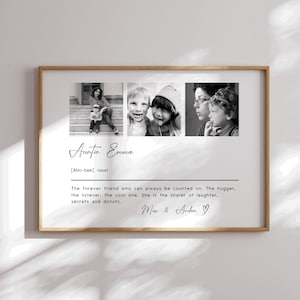 Custom Auntie Photo Gift Print | Auntie BirthdayGift | Personalised Gift for Auntie | Gift for Aunt | Photo Gift Mother&#39;s Day