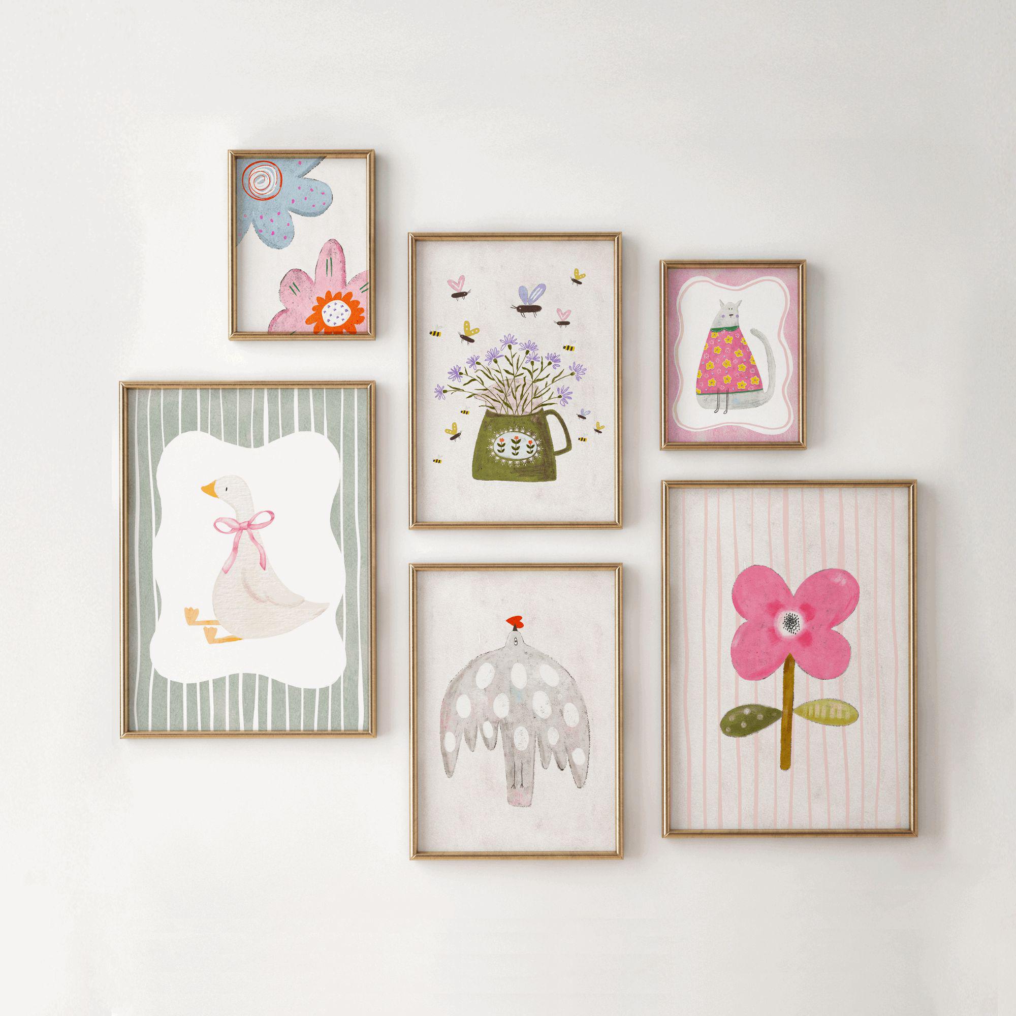 Boho Nursery Prints: Animal & Floral Wall Art