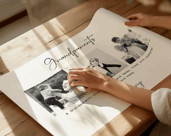 Personalised Grandparents Photo Print: Custom Memories Gift, Grandad & Nanny