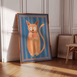 Funny Cat Picture, Nursery Wall Art, Wall Poster, Wall Decor, Cat Lover Gift, Poster, Cute Cat Print, Kids Room Wall Decor