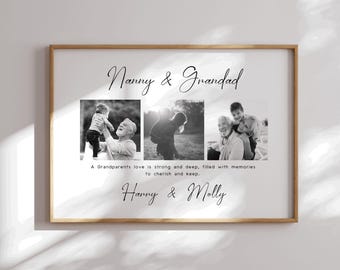 DIGITAL DOWNLOAD, Personalised Grandparents Photo Gift Print