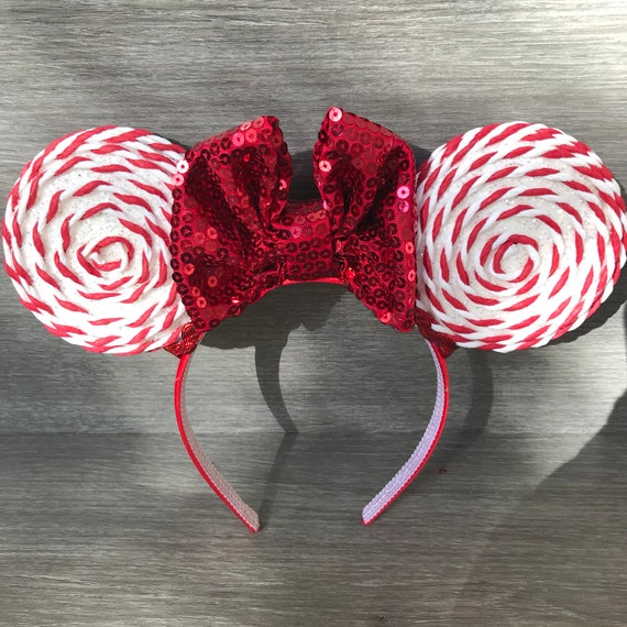 Christmas Minnie Ears Candy Ears Holiday Ears Christmas Etsy