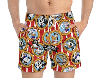 Disney Cruise Swim Trunks, Mickey Mouse Mens Beach Shorts, Disney Vacation Swimwear, Swim Suit Swim Trunks