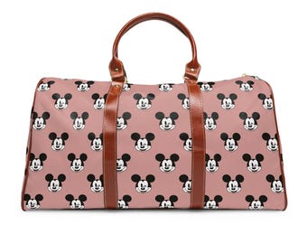 Retro Mickey Mouse Duffle Bag, Waterproof Travel Bag, Overnight Bag, Weekend Bag, Disney Luggage, Weekender, Holiday Travel, Disney Gift