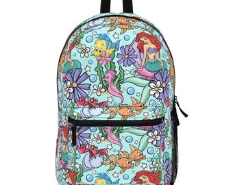 Ariel Backpack: Little Mermaid Travel School Bag