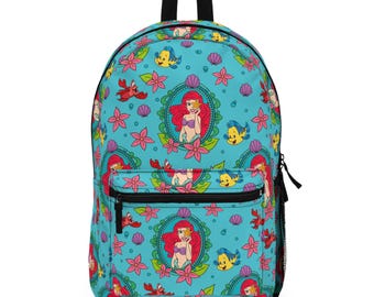 Zaino Ariel, Zaino Disney, Zaino per il ritorno a scuola, Borsa Disney, Zaino per bambini, Borsa da viaggio, Accessori da viaggio Disney, La Sirenetta