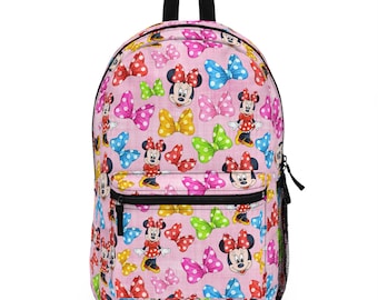 Mochila de Minnie Mouse, mochila de Disney, mochila para la vuelta al cole, mochila Disney, mochila infantil, bolsa de viaje, accesorios para viajes de Disney