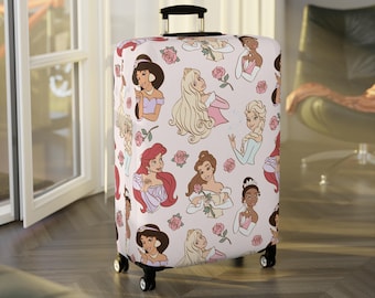 Disney Prinzessin Koffer Schutz, Reisezubehör, Geschenk für Disney Fans, Belle Ariel