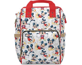 Mickey Mouse Tangled Diaper Bag Disney Baby Backpack, Mickey Baby Gift, Travel Bag for Moms, Magical Baby Shower Gift, Cute Mickey Tote