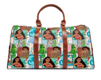 Bolsa de viaje Moana, impermeable, para escapadas de fin de semana, equipaje Disney, ideal para viajes de vacaciones, regalo Disney