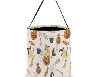 Sac d'Halloween Disney - Sac de bonbons Winnie l'ourson - Sac de bonbons pour enfants - Sac de bonbons d'Halloween - Sac de fête d'Halloween - Seau de bonbons