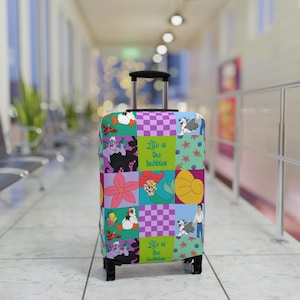Disney Luggage Cover, Little Mermaid Ariel Suitcase Protector, Travel Accessories, Gift for Disney Fans, Travel Gear, Ursula Prince Eric
