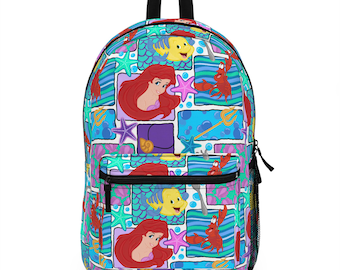 Mochila de Ariel de La Sirenita, mochila Disney, mochila para la vuelta al cole, mochila Disney, mochila infantil, bolsa de viaje, accesorios para viajes Disney