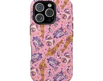 Star Wars Phone Case, Disney Iphone Case, Disney Phone Case, Samsung Phone Case, Iphone 15 Plus, Iphone 16 pro C3PO R2D2 BB8