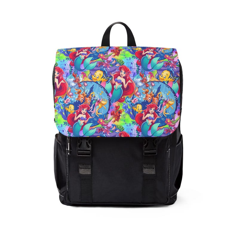Mochila da Pequena Sereia Ariel, Mochila Disney, Mochila Escolar, Mochila Disney, Mochila Infantil, Mochila de Viagem, Acessórios para Viagem à Disney imagem 1