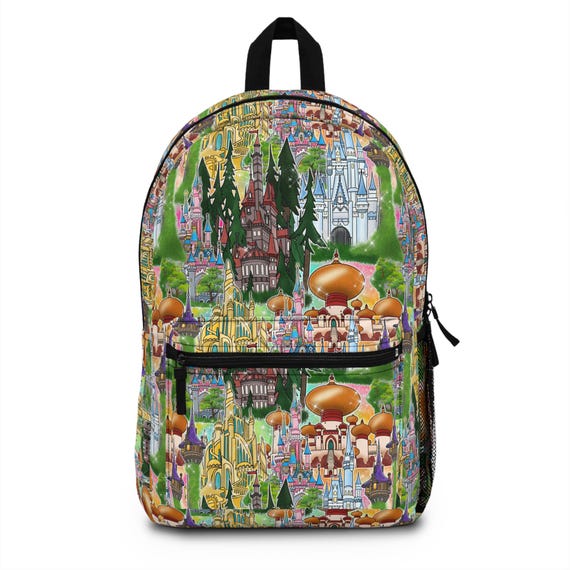 Disney Princess Castle Collage Backpack All Castle Print Bag  display picture 1