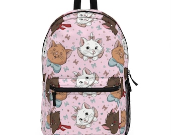 Aristocat Disney Backpack - Cute Cat Lover Gift, Marie School Bag, Disney Fan Backpack, Unique Travel Backpack, Disney Rucksack Vacation Bag