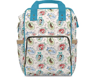 Disney Princess Diaper Bag Disney Baby Backpack, Rapunzel Baby Gift, Travel Bag for Moms, Magical Baby Shower Gift, Cute Princess Tote