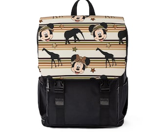 Mickey Minnie Safari Rucksack, Disney Rucksack, Zurück zu Schulbuchtasche, Disney Tasche, Kinderrucksack, Reisetasche, Disney Reisezubehör