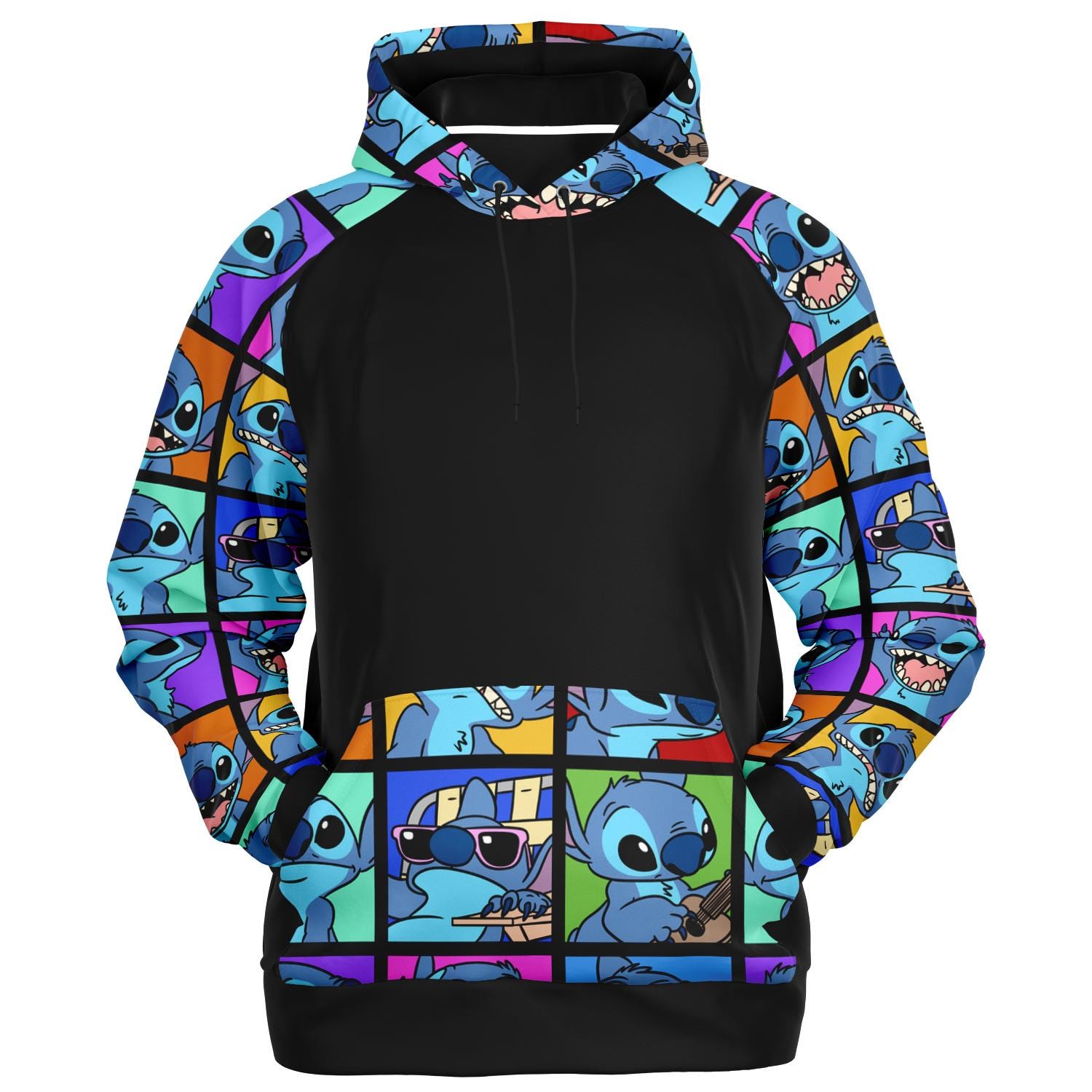 Discover 3D Hoodie Stitch Disney Retro Raglan Disney World Vacation Disneyland Shirt